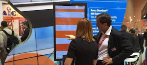 Avery Dennison Colour Swatch App displayed at FESPA in Germany.