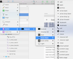 Sketch Symbols Dropdown