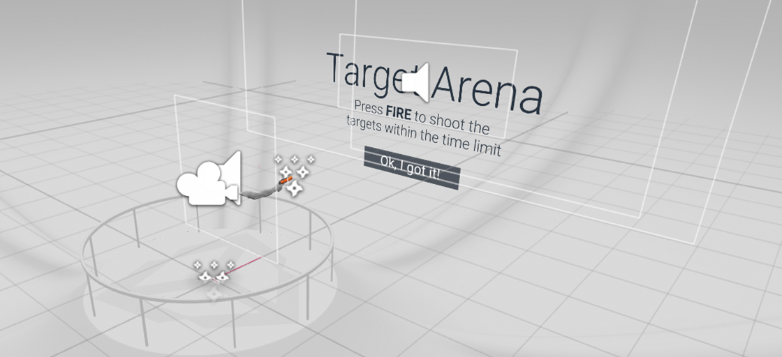 target arena before